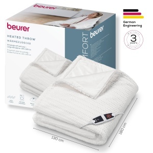 Beurer HD 82 Helsinki Patura Electrica 180x130 cm 6 Trepte de Temperatura Alb Crem - Img 8