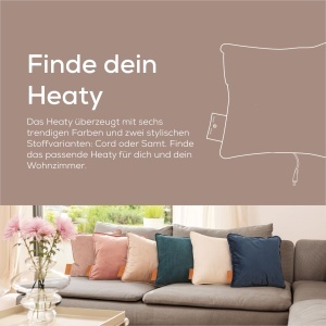 Beurer HK 77 Heaty Perna Electrica Fara Fir 3 Trepte de Temperatura Material Catifelat Smokey-Taupe - Img 6