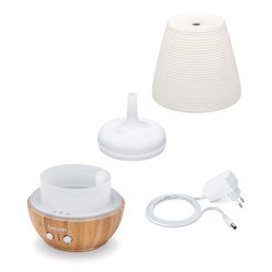 Beurer LA 40 Aroma Diffuser, nebulizator de parfum cu atomizare cu ultrasunete, cu lumina wellness si schimbare de culoare, din lemn, 1 bucata (pachet de 1) - Img 4