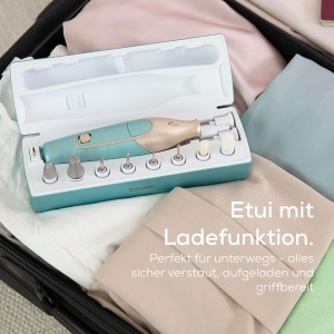 Beurer MP 84 Set Manichiura si Pedichiura Electric 10 Accesorii LED Turcoaz - Img 5