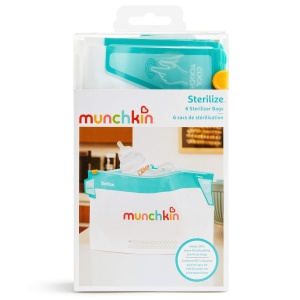 Beutel de sterilizare pentru microunde Munchkin, set 6 buc, reutilizabile, cu maner racoros - Img 7