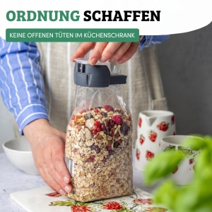 Beutelclips cu Ausgieer Westmark - Set 2 bucati, BPA-free, usor de utilizat - Img 6