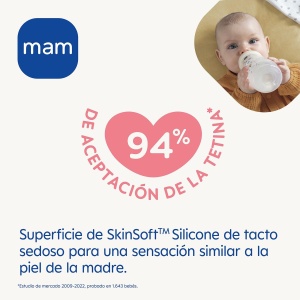 Biberon MAM 330Ml cu Tetina Siliconica Albastra pentru 4 Luni - Img 2