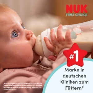 Biberon NUK First Choice cu tetina din silicon, anti-colici, 2 bucati - Img 2