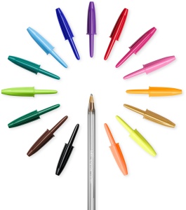 BIC Cristal Multicolor Pix cu varf lat - 15 culori, 1.6 mm - Img 4
