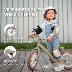Bicicleta fara pedale KikkaBoo Lanser ultralight verde pentru copii 3-6 ani - Img 3
