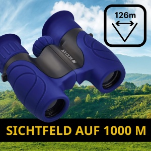 Binoclu pentru copii KODAK BCS100, 8x zoom, ergonomic, culoare albastra - Img 4