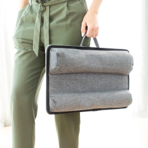Birou portabil InnovaGoods DESKION cu perna XL, design ergonomic, negru - Img 6
