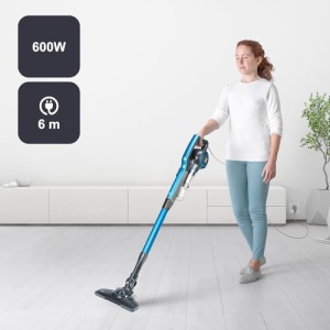BLACK+DECKER Aspirator 3 in 1 | BXVMS600E | 600W | Aspiratoare portabile si stick | Lungime cablu 6m | Aspirator ciclonic fara sac | Filtre EPA | Albastru - Img 2