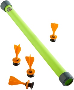 Blasrohr pentru copii HABA 303428, 38.8 cm, multicolor, cu 4 sageti de siguranta