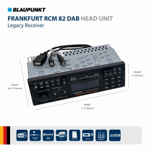 Blaupunkt Frankfurt RCM 82 DAB, radio auto 1-DIN, DAB+, Bluetooth, AUX; USB, intrare card SD, telecomanda pe volan, sistem hands-free, egalizator, 200 wati, negru - Img 2