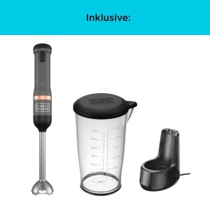 Blender BLACKDECKER BCKM1011KGF, 700ml, 5 trepte de putere, kabellos - Img 3