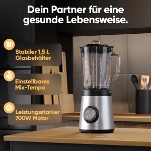 Blender Bomann UM 6084 CB, 700W, 1.5L, cu functie Ice Crush - Img 2