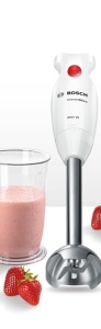 Blender Bosch CleverMixx MSM24100, 400 W, Mixbecher, 4 cutite, alb - Img 5