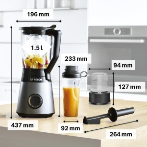 Blender Bosch VitaPower MMB6177S, 1200W, 1.5L, Inox - Img 3