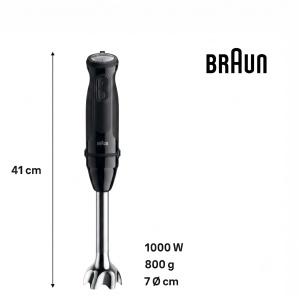 Blender Braun MultiQuick 5, 1000W, 21 viteze, Negru - Img 5