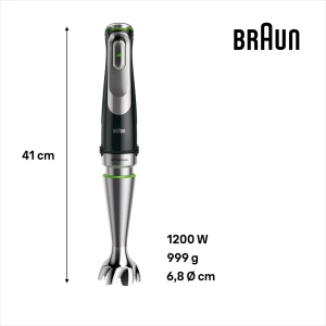 Blender Braun MultiQuick 9, 1200W, 1.25L, Negru - Img 3