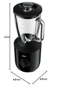 Blender Braun PowerBlend 3 JB 3150 BK, 1.5 l, 800W, Negru - Img 3