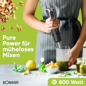 Blender de mana Bomann SM 6082 CB 800W Turbo Functie Ice Crush - Img 3