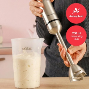 Blender de mana Solac Pro Chef 1200 W, 4 lame din otel inoxidabil, accesorii incluse - Img 6