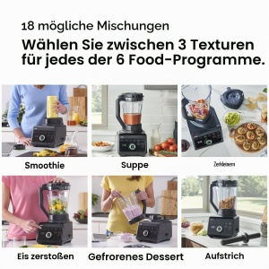 Blender de masa Braun PowerBlend 9 JB9040BK, 1600W, 2L, 18 programe - Img 3