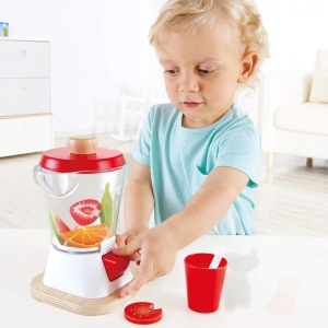 Blender de smoothie Hape Blender de smoothie colorat cu cani si paie - Img 3