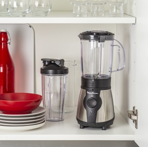 Blender Moulinex LM1B1D 300W cu recipient de 750ml si 4 lame din otel inoxidabil - Img 5