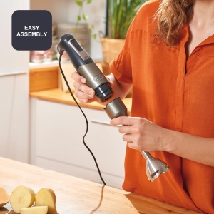 Blender multifunctional BLACKDECKER BXHBA1000E, 1000W, 20 viteze, inox si negru - Img 6