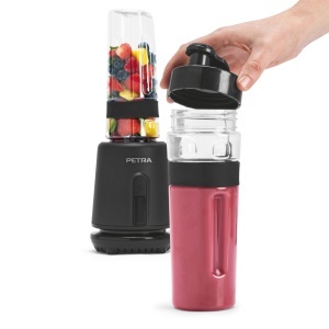 Blender Petra Smoothie Maker To Go 350W, 2 Sticle Sport 600ml, Negru - Img 4