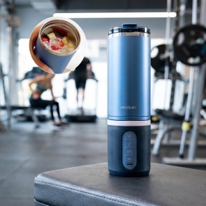 Blender portabil Cecotec Shake2Go Lagoon, 180 W, 600 ml, metalic - Img 7