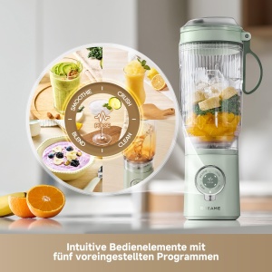 Blender portabil Dreame PortFresh, 500 ml, verde, cu 5 functii presetate - Img 6