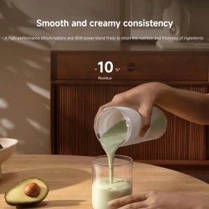 Blender portabil Xiaomi, putere 300W, design compact, culoare alba - Img 5
