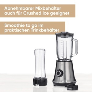 Blender SEVERIN SM 3737 2-in-1 500W InoxNegru Cu Functie Smoothie - Img 3