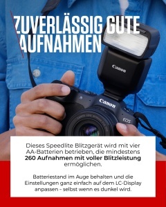 Blitz Canon Speedlite EL-10, Leitzahl 40, 24-105mm, Negru - Img 5