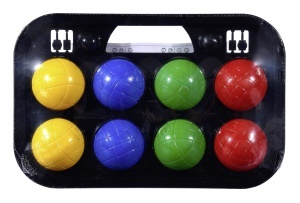Boccia - Simba 107401391, Trage Korb cu 8 bile si 2 bile tinta, 7x8cm