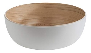 Bol melaminat APS Frida, 21.5 cm, design scandinav, interior lemn, exterior alb - Img 2