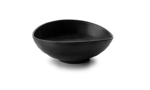 Bol oval din melamin Lacor 63369, 24x20x9 cm, negru, calitate profesionala