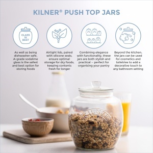 Borcan de depozitare Kilner, 4 litri, cu capac si etansare din silicon - Img 3