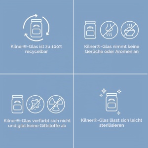 Borcan pentru conserve Kilner 250 ml cu capac metalic, 100 etans - Img 4