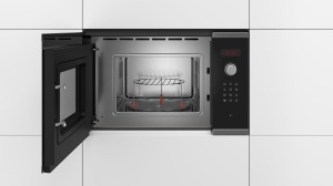 Bosch bel523ms0 incorporat 20L 800 W negru, otel inoxidabil - cuptor cu microunde (incorporat, 20 L, 800 W, rotatie, tactil, negru, otel inoxidabil, buton) - Img 2