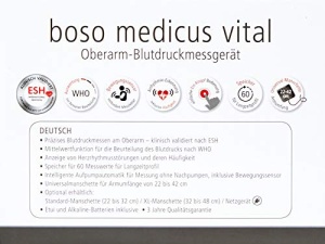 boso medicus vital - Tensiometru complet automat cu afisaj mare si detectare aritmie - Incl. manseta de tensiune arteriala (22-42cm) - Img 8
