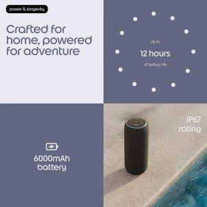 Boxa audio Moto Sound Flow, 30W, Bose, design elegant, Pantone Carbon - Img 5