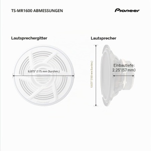 Boxa audio Pioneer TS-MR1600, 100W, 16 cm, marinetauglica, alba - Img 6
