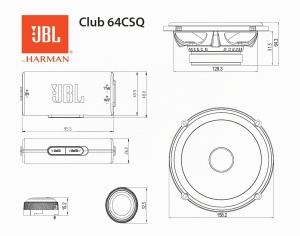 Boxe auto JBL Club 64CSQ Gen 3, 6.5 inch, 285W, sunet de calitate - Img 6