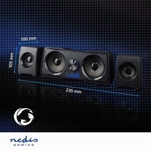 Boxe Gaming NEDIS 2.2, 48W, USB, 3.5mm, Negru - Img 6