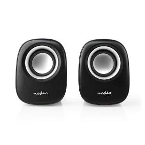 Boxe PC NEDIS 2.0, 12W, USB, NegruSilver