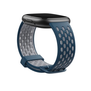 Bratara Sport Fitbit Versa 3Sense, SapphireFog Grey, Mare - Img 2