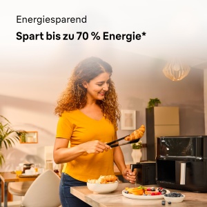 Braun Air Fryer TwinCook 3 TD3030IBK Air Fryer 2 camere 8L 4L 4L 80-200deg Airfryer cu functie de sincronizare 8 programe curatare usoara 2850W negru - Img 8