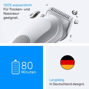 Braun Body Groomer Series 3, +6 accesorii, protectie suplimentara a pielii, durata de viata minima a bateriei, barbierit si tuns delicat, rezistent la apa, BG3575, gri - Img 6