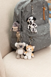 Breloc NICI Dalmatian 10cm Alb-Negru Plus Moale Inel Metalic Durabil - Img 7